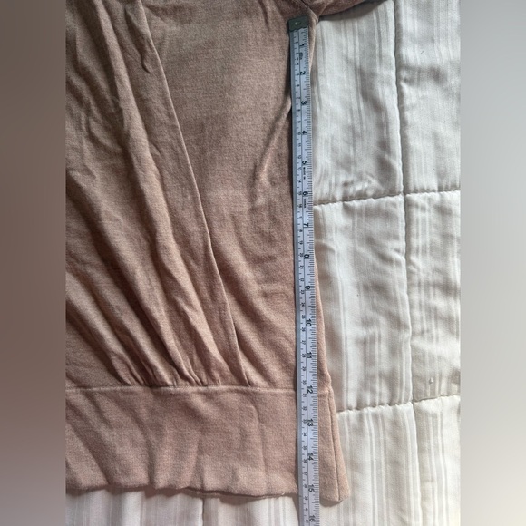 White House Black Market Tan Wrap Blouse Size S - Picture 10 of 10